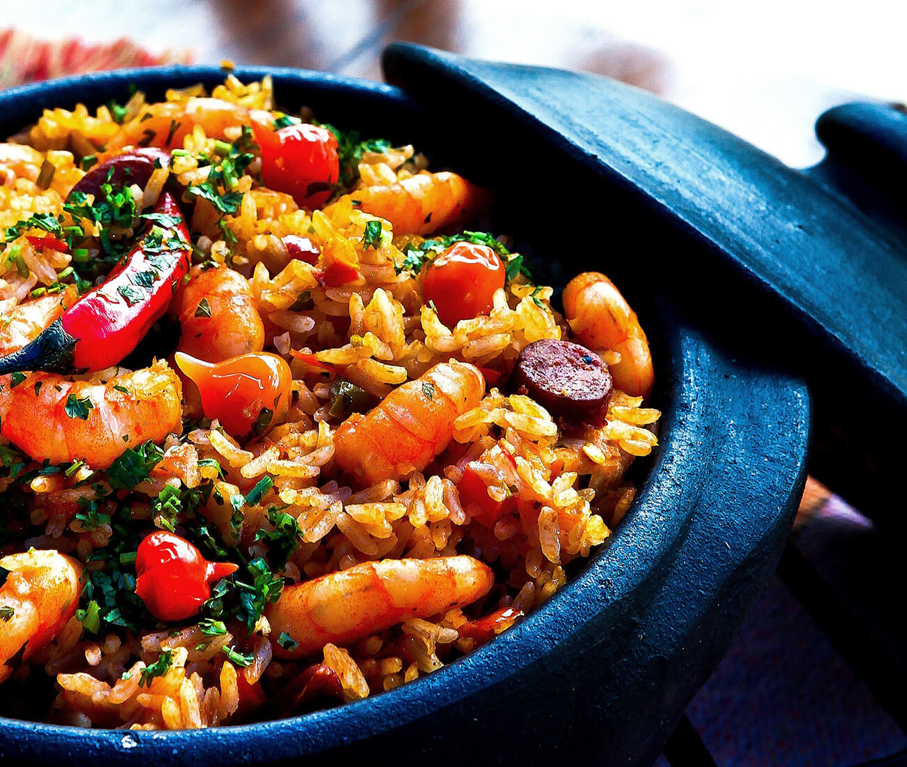 Image for Saffron Paella with Chicken, Andouille Sausage & Shrimp